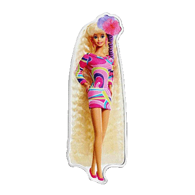 A picture of a 1 oz Totally Hair Barbie™ Silver Coin (2024)